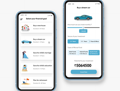 Mutual Fund App _ UI / UX Design design ui ux