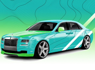 ROLLS ROYCE CAR_ New Edition car graphics illustration mockup rolls royce vehicle design