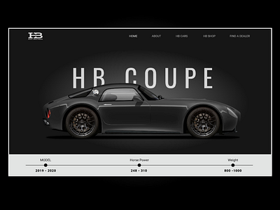 HB Coupe Car _ Landing Page Design