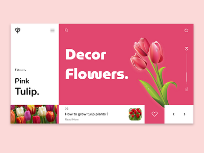 Flower Landing Page Design branding dailyui design flowerwebsite landingpagedesign minimalism typography ui ux web design website