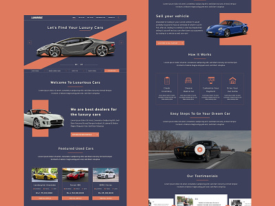 Luxurious Cars Website Design branding cars website design cool colours dailyui design interface design luxury cars ui uiux ux vechile design website website design