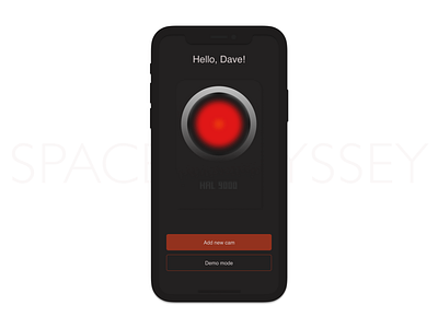 HAL 9000 application aspaceodyssey hal9000 mobile ui uiux