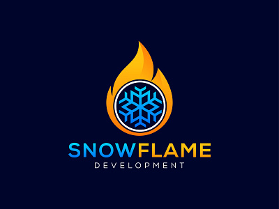 SNOW FLAME DEVELOPMENT LOGO DESIGN 2 color a b c d e f g h i j k l m j n brand company business logo development technology logo fire gradient hand drawn sketch hot flame snowflake illustration logo design logo trends logos minimalist monogram o p q r s t u v w x y z orange blue photoshop snow cold frost unique modern yoga perdana