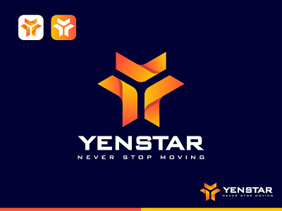 Yenstar Logo Design with Y & Star Combination apps icon apps logo beauty logo branding colorful creative logo gradient lettermark logodesign monogram orange star star icon tech technology website logo wordmark y letter yellow ylogo