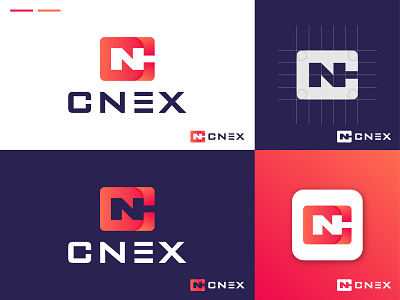 Cnex logo with C & N letter icon combination