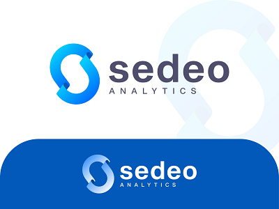 Sedeo Analytics logod Design apps icon bluegradient brand identity brand logo branding colorful creative s logo logodesign logotype s letter s letter logo s lettermark s logo s logo 99designs s wave s wordmark text logo waterwave website logo wordmark