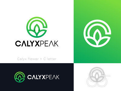 Calyx Flower & C letter combination logo design 99designs brand logo c circle c letter c wordmark calyx flower company logo contest win logo 99design creative logo flower green color healthcare logo hospital lettermark logodesgin medical modern logo monogram pharmacy startup business logo