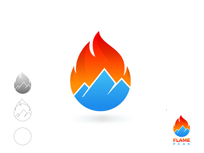 Flame Peak logo design