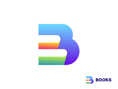 B books logo design apps icon b logo book books brand identity branding business logo colorful company logo creative gradient illustration lettermark logo symbol logodesign meaningful modern monogram overlaping wordmark