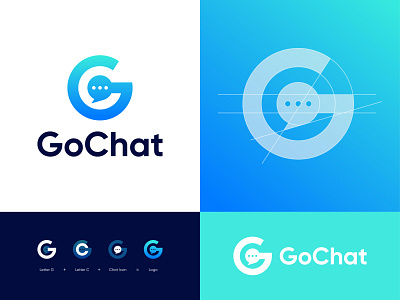 Go Chat logo design 99designs apps icon best logo designer blue brand identity branding c logo chat logo colorful contest win logo creative g logo go chat gradient lettermark logo logo design logo symbol minimalist wordmark