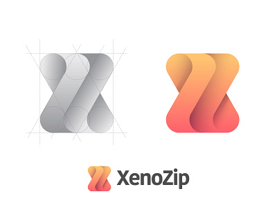 XenoZip logo Design