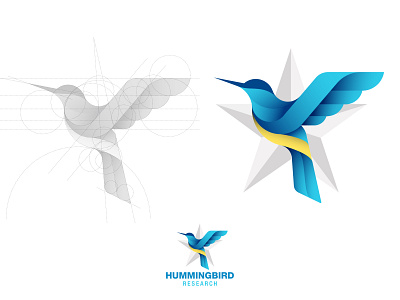 Humming Bird logo 3d 99designs animal branding contest win logo dove fox gradient graphic design hand drawn humming bird illustration lettermark logo logodesign modern logo overlaping sketch wolf wordmark