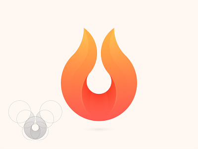 U + Fire Flame logo