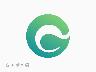 G Letter + leaf Logo design