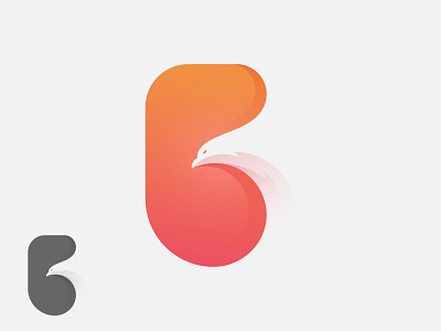 B for Bird logo design