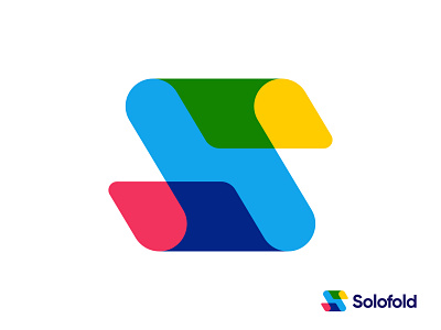 S letter fold logo design