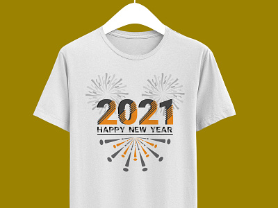 NEW YEAR T-SHIRT 2021 best design happy new year new year new year 2021 portfolio tshirt design whit tshirt