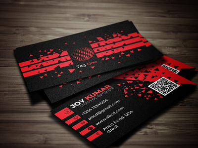Business card best design black business card branding business card design design illustration portfolio red and black simple stylish business card