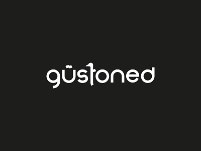Gustoned. blackandwhite branding design flat goose logo stoned typogaphy