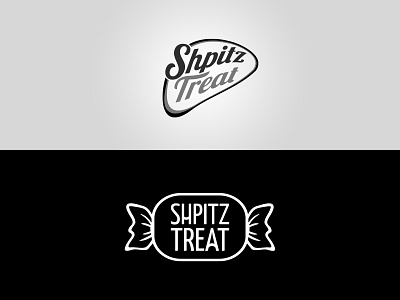 Shpit Treat blackandwhite branding design flat forfun logo process shpitz treat typography