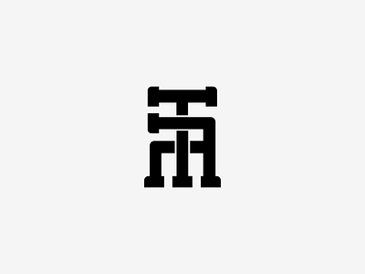 Top Gil blackandwhite design flat hebrew languages logo multilingual pipe pipes sketch typography