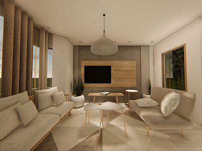 Cozy Living Room 3d 3d space 3d visualization interior branding interior design interior styling minimalist interior nordic interior
