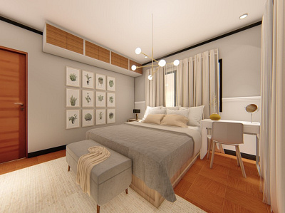 Cozy Nordic Bedroom 3d 3d space 3d visualization bedroom interior branding interior design interior styling minimalist interior nordic