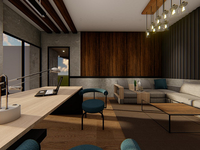 Modern Executive's Office 3d 3d space 3d visualization interior branding interior design interior styling minimalist interior