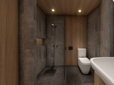 Bachelor's Pad Toilet & Bath 3d 3d space 3d visualization bachelor interior interior branding interior design interior styling minimalist interior