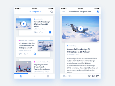 News App Concept app article cards concept design grid ios minimal mobile news ui ux