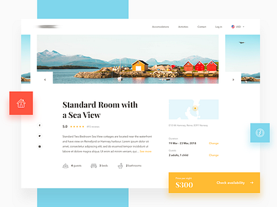 Cottage Booking 🏠 - Style exploration app booking clean design interface minimal sketch ui ux web website