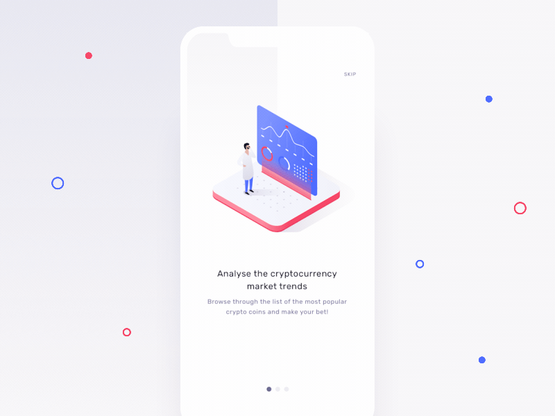 Cryptolytics - Onboarding animation app bitcoin clean coins crypto design gif illustration interface ios isometric minimal mobile onboarding sketch ui ux