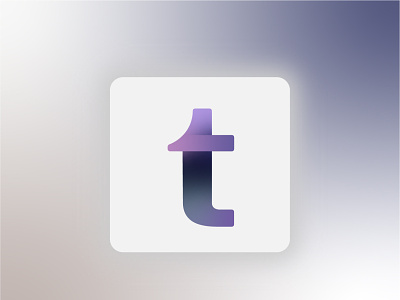 Tumblr App Logo abstract adobe branding design digital flat illustration illustrator logo ui
