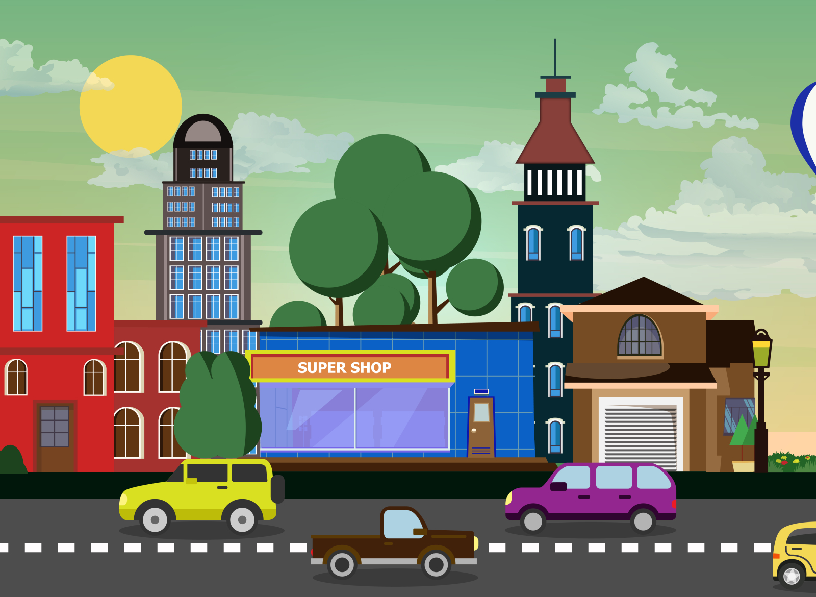 City Illustration by Azmi Akhtar on Dribbble