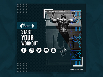 Gym Post Template for Social Media