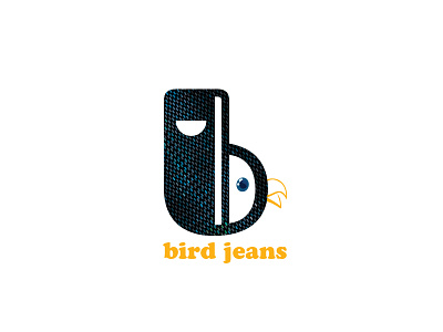 logo bird jeans