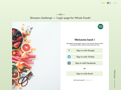 Login page design