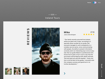 Review page UI/UX design