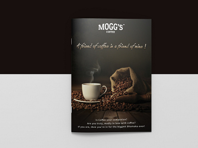 MOGG's Coffee Brochure brading brochure coffee coffee brand coffee brochure coffee shop coffeeshop luxury coffee minimal premium