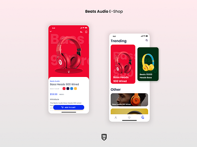Headphones App | Beats Audio E-Shop eshop landing page design minimal mobile app online app shopping app ui ux web web banner web design