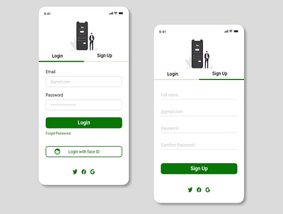 Login/SignUp concept app design ui ux