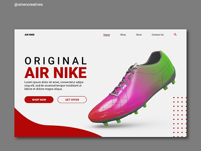 Shoe landing page