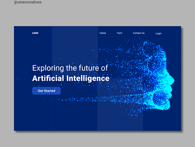 Artificial Intelligence website landing page app design ux web website