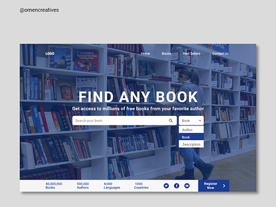 Bookshop landing page