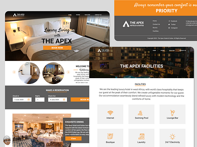 Hotel web design ui ux web website