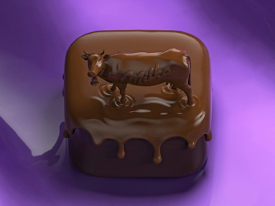 Milka Chocolate 3d apple chocolate cow delicious icon ios milka