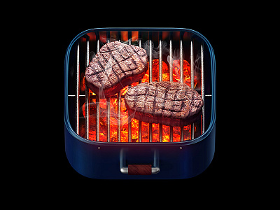 BBQ Icon barbecue bbq fire grill holidays icon ios meat smoke steak