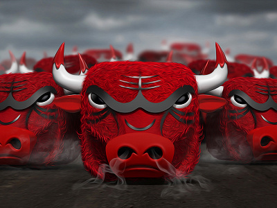 Angry Bulls angry basketball bulls chicago icon ios nba red seered