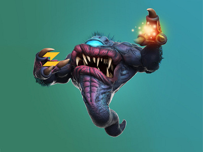The FireFist 3dart beast character creature fire firefist fist game gamedev monster sneakpeek wip