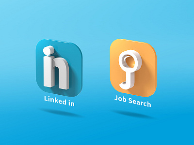 Linkedin and Job Search Icons business icon icons job linkedin search ui